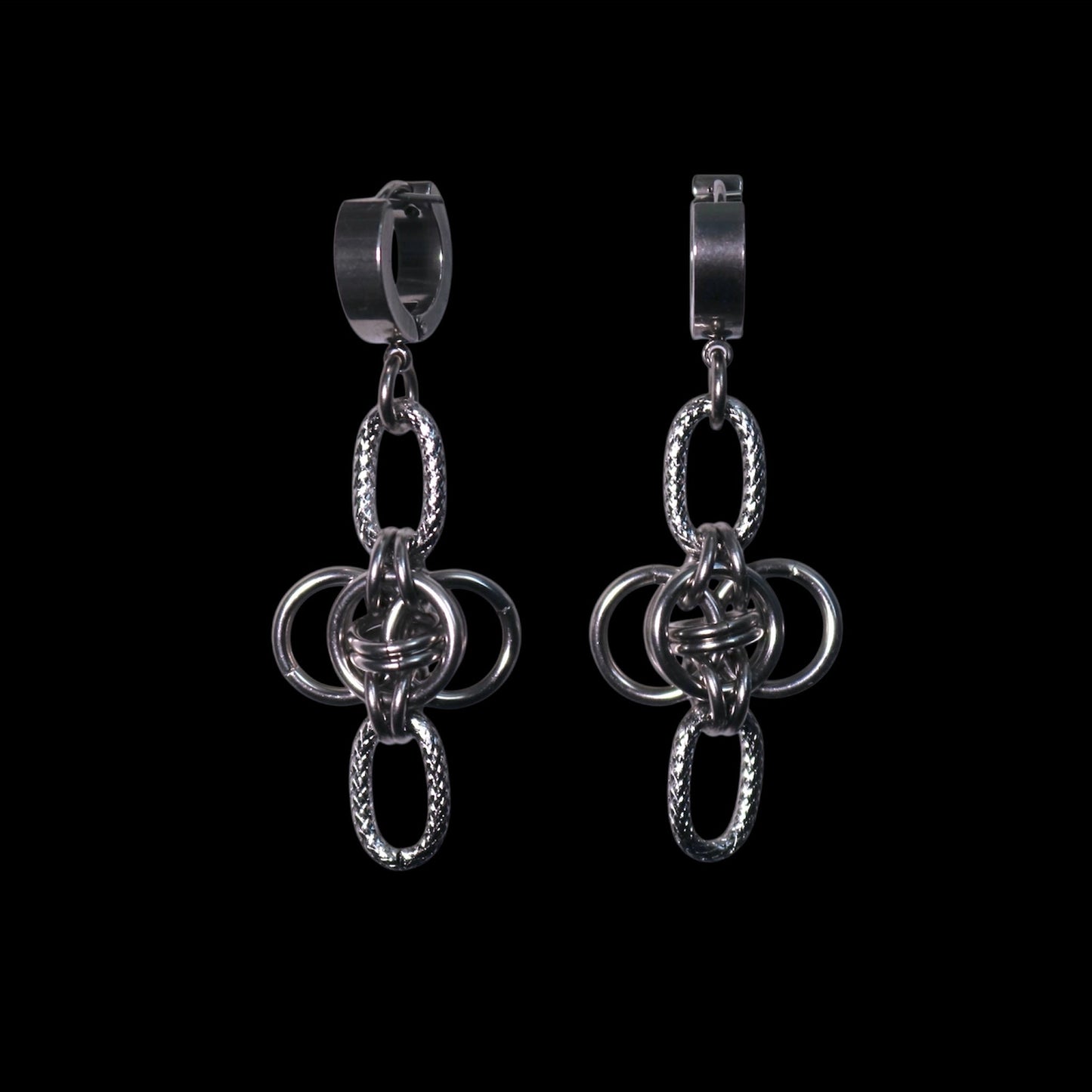 Cross Huggie Earrings