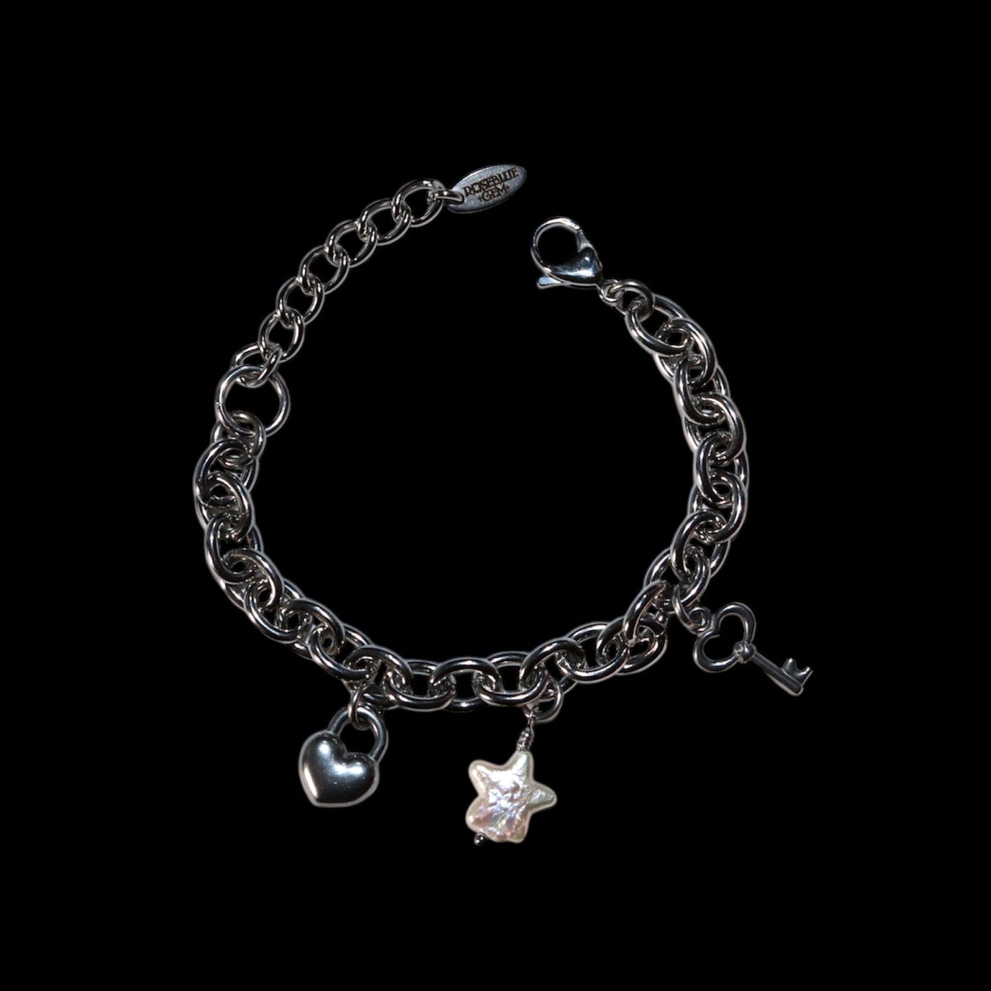 Key To My Heart Bracelet Black Background