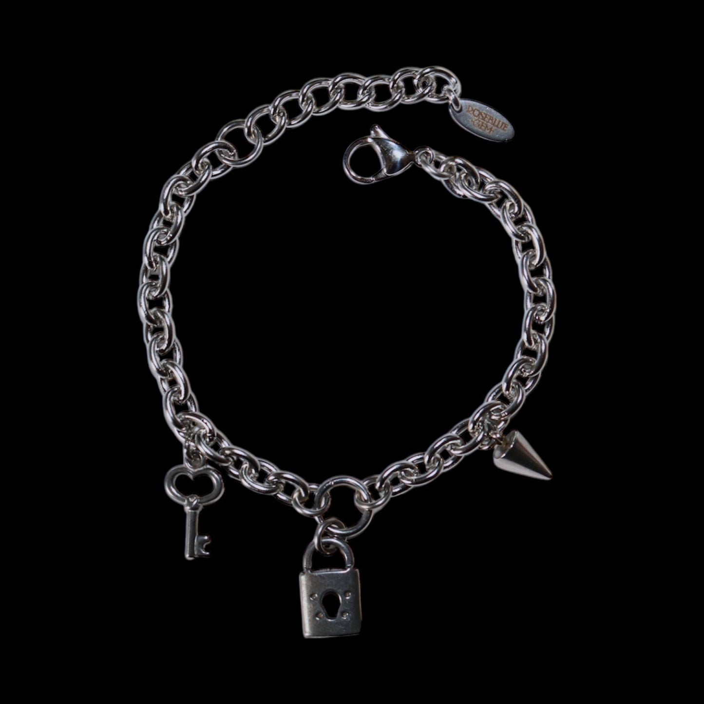 Love Locked Bracelet Black Background