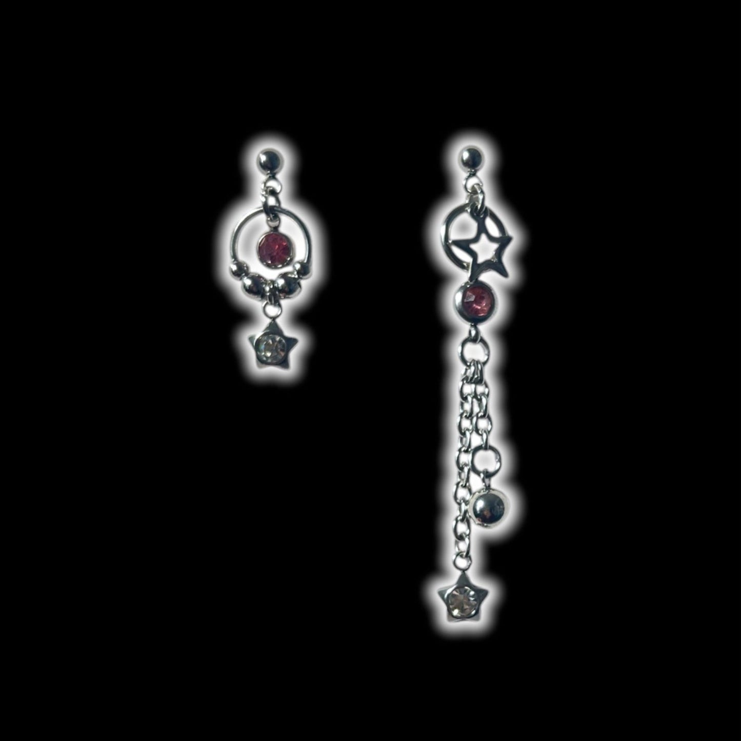 Pink Fantasy Mismatched Earrings