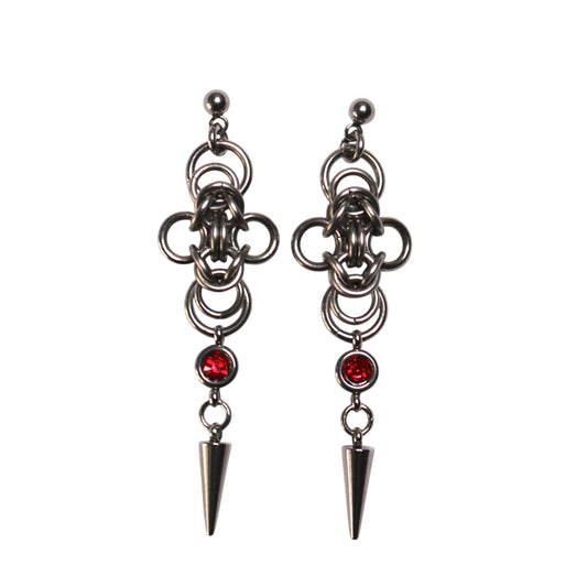 ROSEBLUEGEM- BLOODSTONE EARRINGS WHITE BACKGROUND