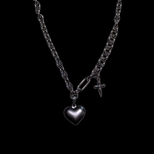 Pale Heart Necklace