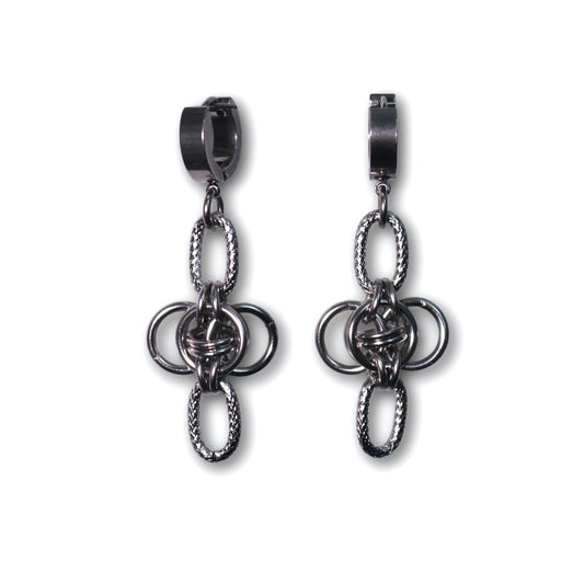 Cross Huggie Earrings