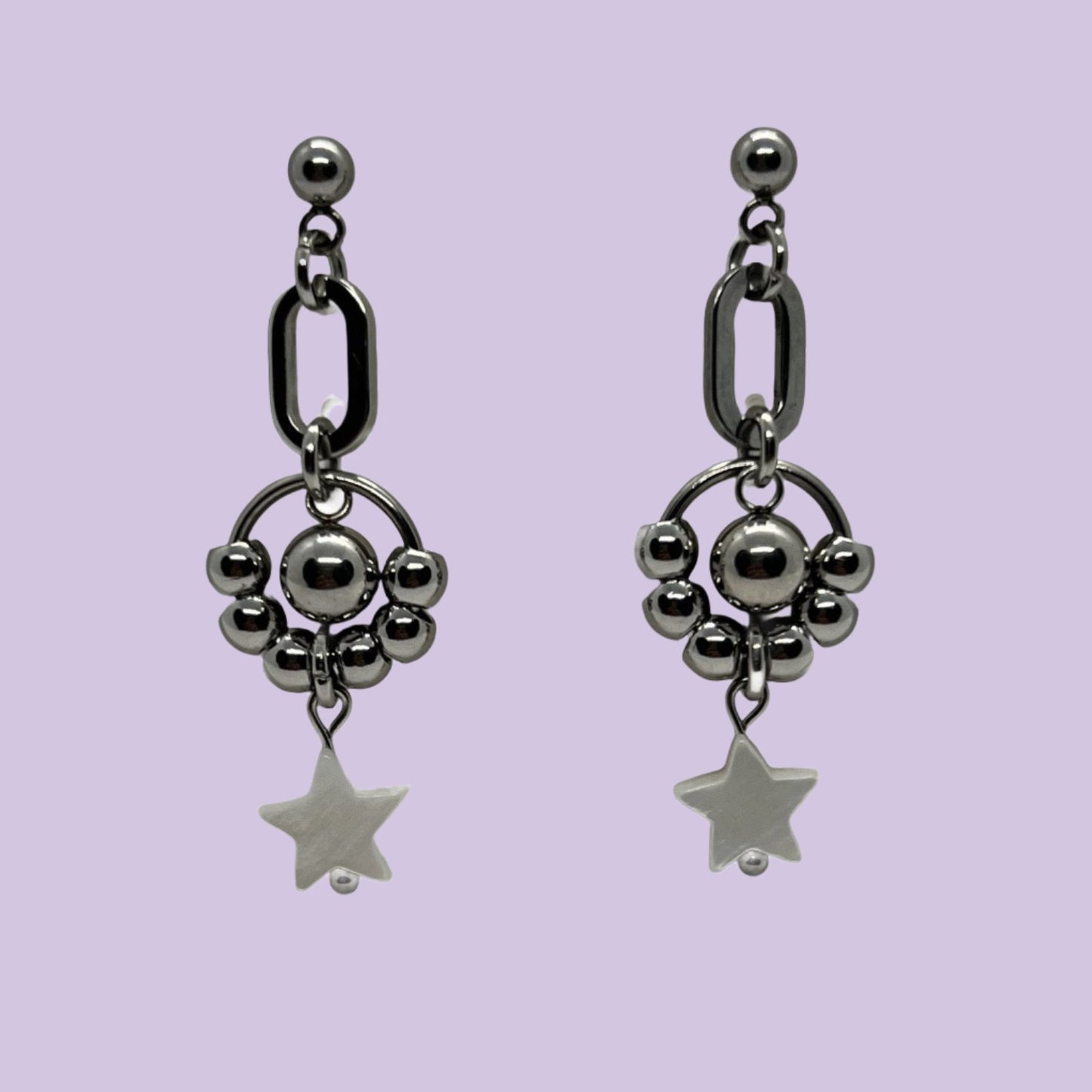 cosmic star drop earrings