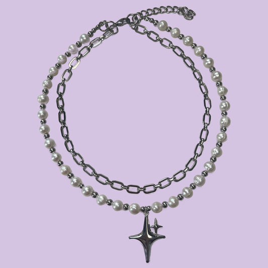 star charm pearl necklace v2