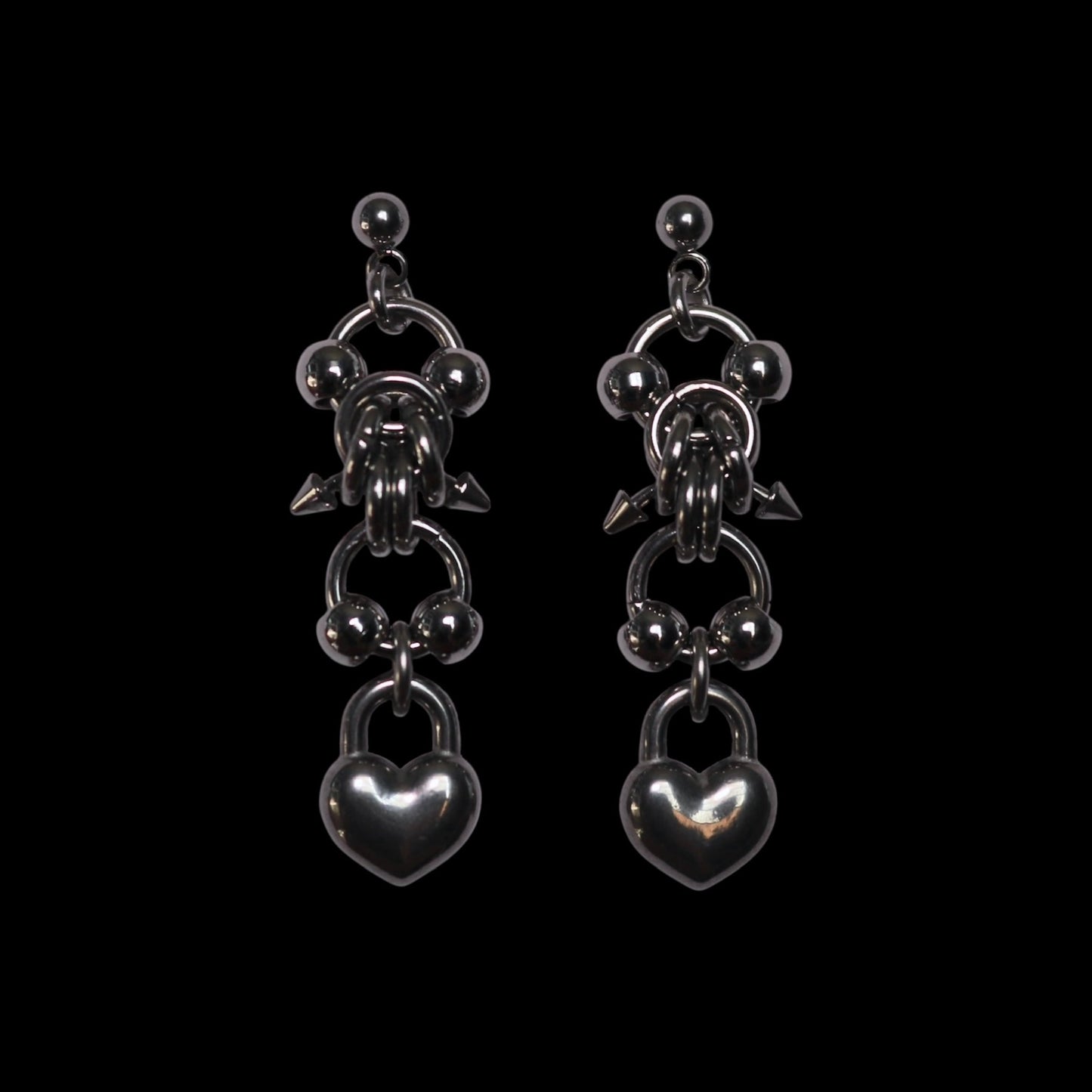 ROSEBLUEGEM- Minerva Earrings Black Background