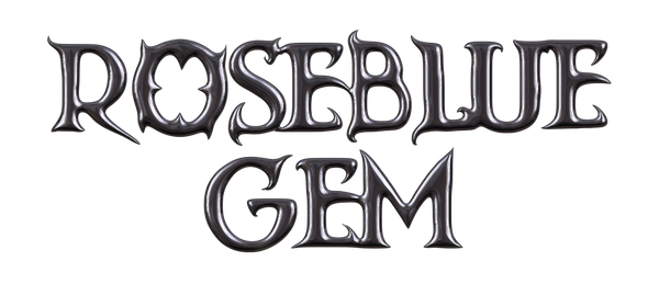 Text Logo of RoseblueGem on a white background