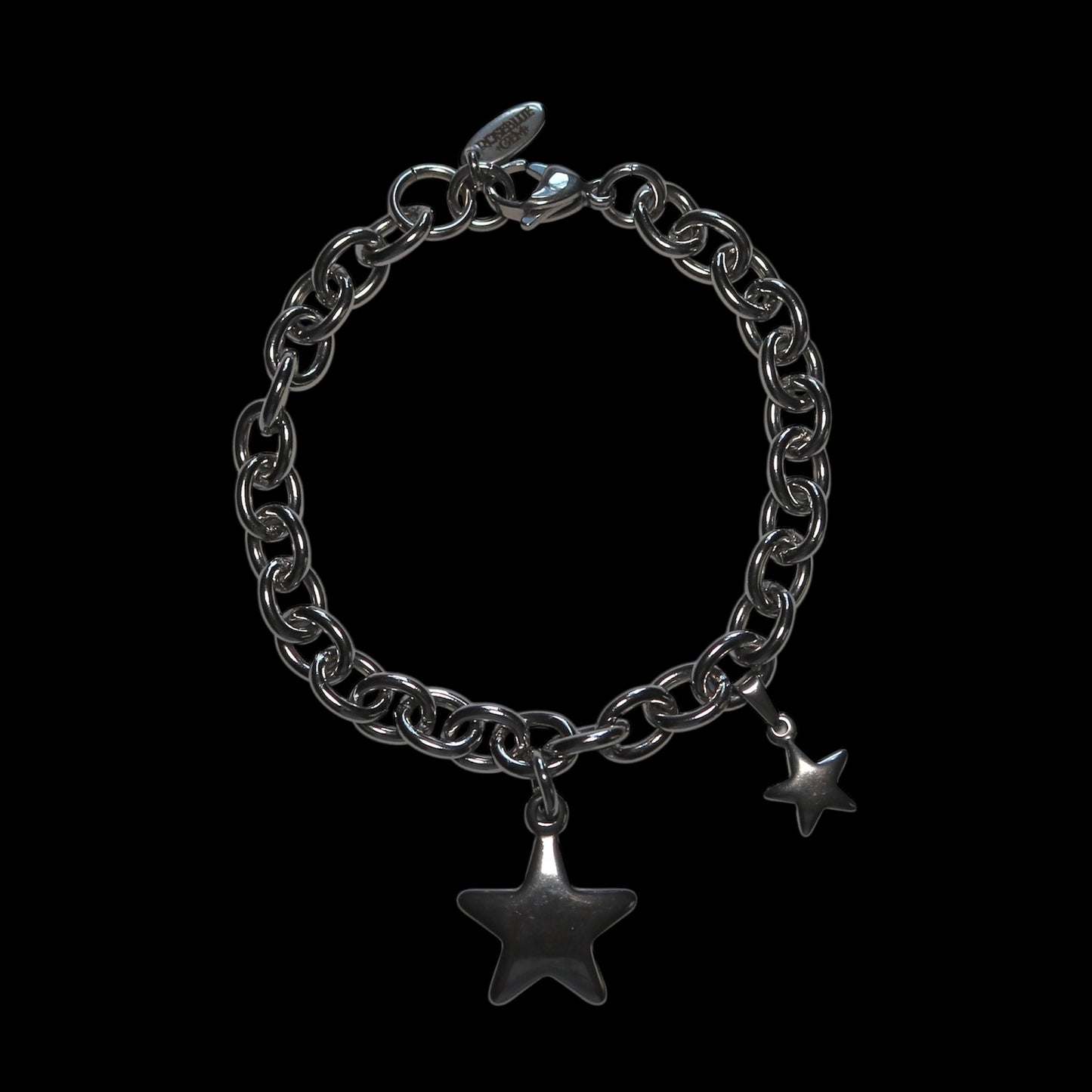 chunky star bracelet, includes one large star and one mini star